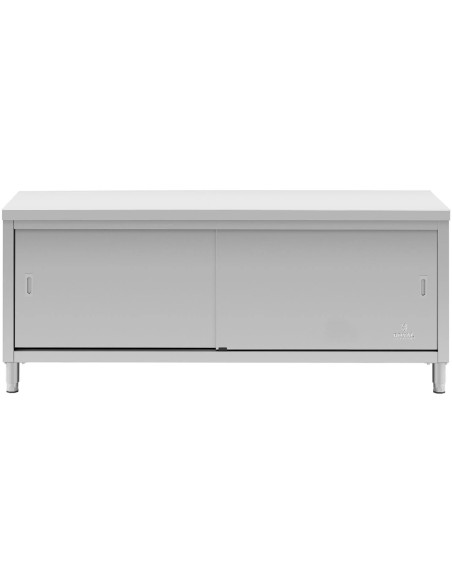 Centrinis stalviršis su stumdomų durų spintele 200 x 60 x 85,5 cm Centrinis stalviršis su stumdomų durų spintele 200 x 60 x 85,5 cm