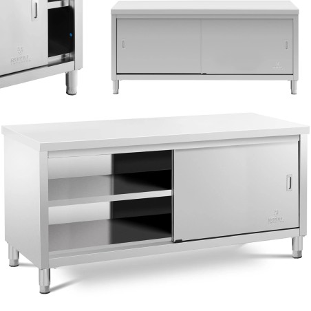 Stalas, centrinis stalviršis su spintele su stumdomomis durimis, 180 x 70 x 85 cm Stalas, centrinis stalviršis su spintele su stumdomomis durimis, 180 x 70 x 85 cm