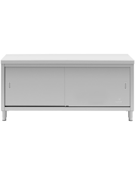 Centrinis stalviršis su stumdomų durų spintele 180 x 60 x 85 cm Centrinis stalviršis su stumdomų durų spintele 180 x 60 x 85 cm