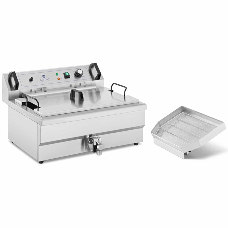 Žuvies spurgų traškučių gruzdintuvė su drenu 3000 W 16 L 230 V