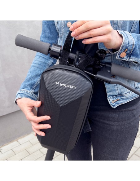 Vandeniui atsparus paspirtuko rankenos krepšys Motorolerio krepšys 4 L juodas