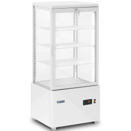 4 lygių įstiklinta šaldytuvo vitrina 78 l - balta