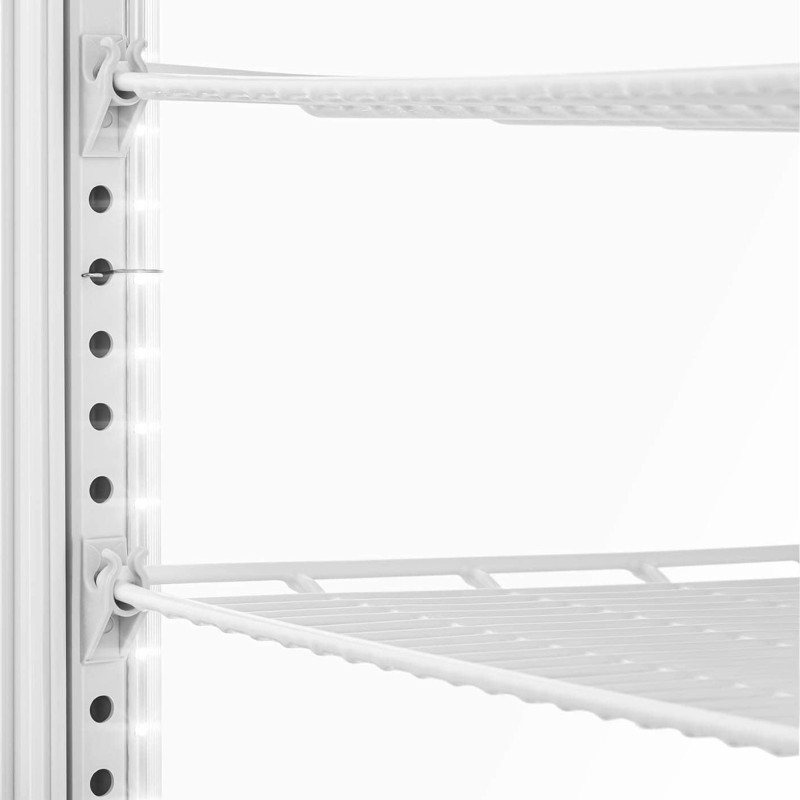 4 lygių įstiklinta šaldytuvo vitrina 78 l - balta