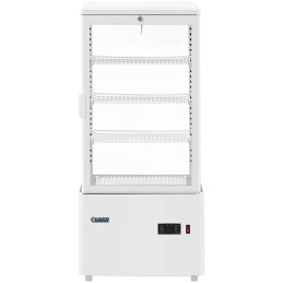 4 lygių įstiklinta šaldytuvo vitrina 78 l - balta