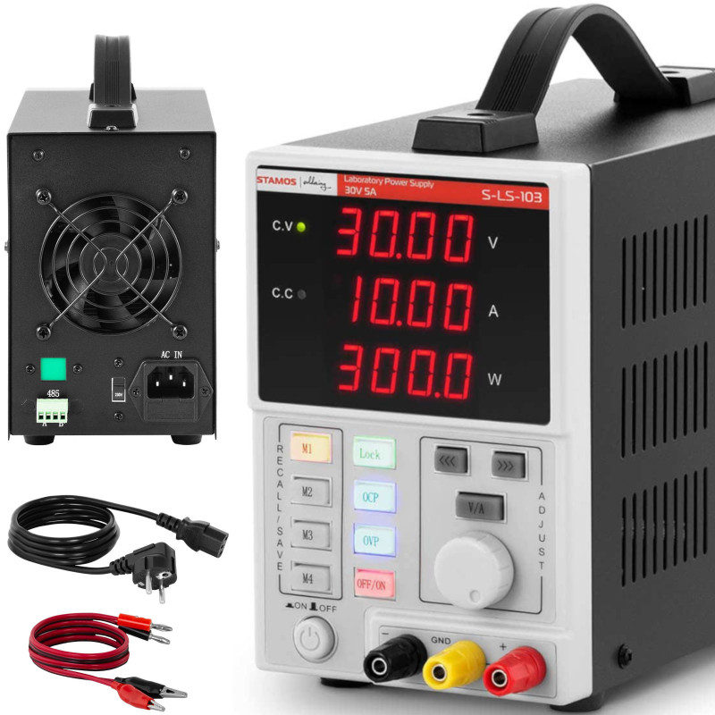Laboratorinio aptarnavimo maitinimas 0-30 V 0-10 A DC 300 W LED RS485