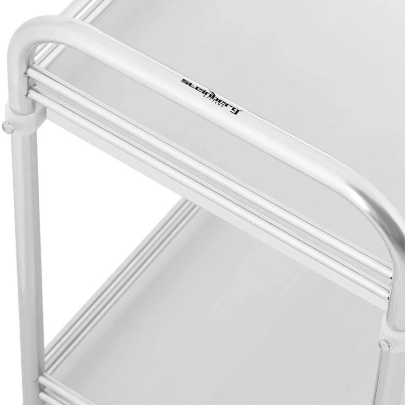 Kosmetinio gydymo laboratorinis vežimėlis iš plieno 2 lentynos 73 x 44 x 86 cm 20 kg