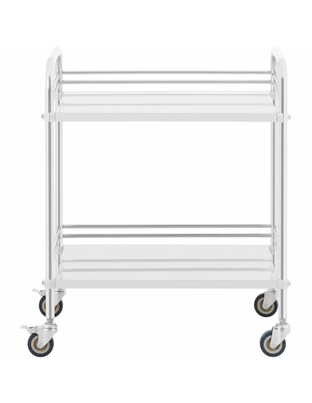 Kosmetinio gydymo laboratorinis vežimėlis iš plieno 2 lentynos 73 x 44 x 86 cm 20 kg