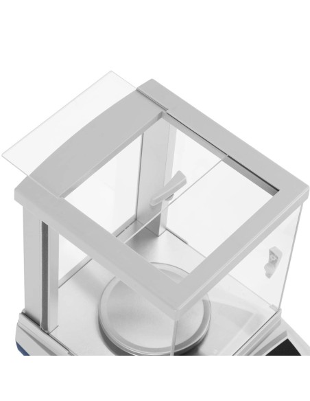 Analitiniai laboratoriniai svarstyklės su stikliniu dangteliu ir LCD jutikliniu skydeliu 1200 g / 0,01 g Analitiniai laboratoriniai svarstyklės su stikliniu dangteliu ir LCD jutikliniu skydeliu 1200 g / 0,01 g