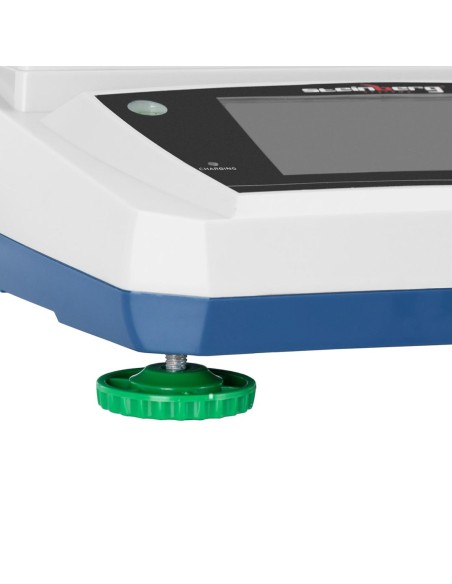 Analitiniai laboratoriniai svarstyklės su stikliniu dangteliu ir LCD jutikliniu skydeliu 300 g / 0,001 g Analitiniai laboratoriniai svarstyklės su stikliniu dangteliu ir LCD jutikliniu skydeliu 300 g / 0,001 g