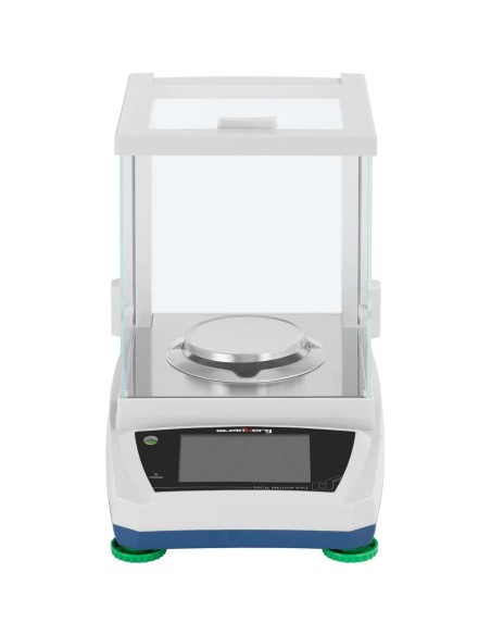 Analitiniai laboratoriniai svarstyklės su stikliniu dangteliu ir LCD jutikliniu skydeliu 300 g / 0,001 g Analitiniai laboratoriniai svarstyklės su stikliniu dangteliu ir LCD jutikliniu skydeliu 300 g / 0,001 g
