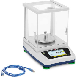 Analitiniai laboratoriniai svarstyklės su stikliniu dangteliu ir LCD jutikliniu skydeliu 600 g / 0,01 g