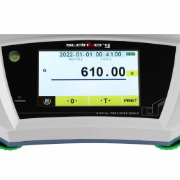 Analitiniai laboratoriniai svarstyklės su stikliniu dangteliu ir LCD jutikliniu skydeliu 600 g / 0,01 g