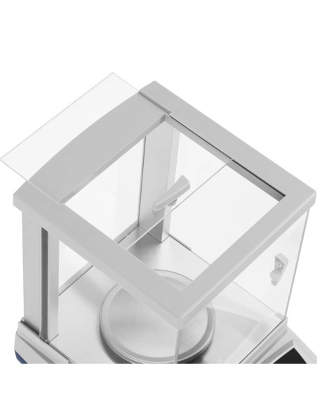 Analitiniai laboratoriniai svarstyklės su stikliniu dangteliu ir LCD jutikliniu skydeliu 600 g / 0,01 g Analitiniai laboratoriniai svarstyklės su stikliniu dangteliu ir LCD jutikliniu skydeliu 600 g / 0,01 g