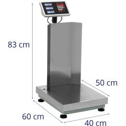 Sandėliavimo platforminės svarstyklės su atlošu 40 x 50 cm LCD 150 kg / 0,01 kg