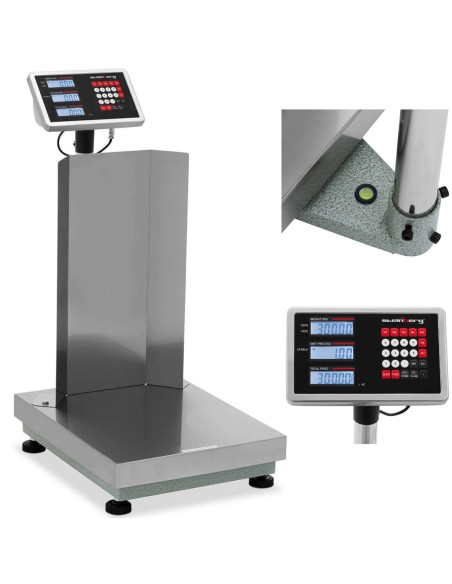 Sandėliavimo platforminės svarstyklės su atlošu 40 x 50 cm LCD 300 kg / 0,02 kg Sandėliavimo platforminės svarstyklės su atlošu 40 x 50 cm LCD 300 kg / 0,02 kg