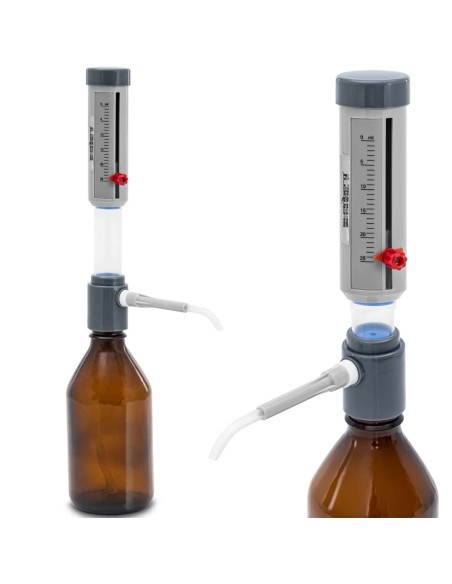 Laboratorinis buteliuko dozatorius be atbulinio vožtuvo 5-25 ml Laboratorinis buteliuko dozatorius be atbulinio vožtuvo 5-25 ml