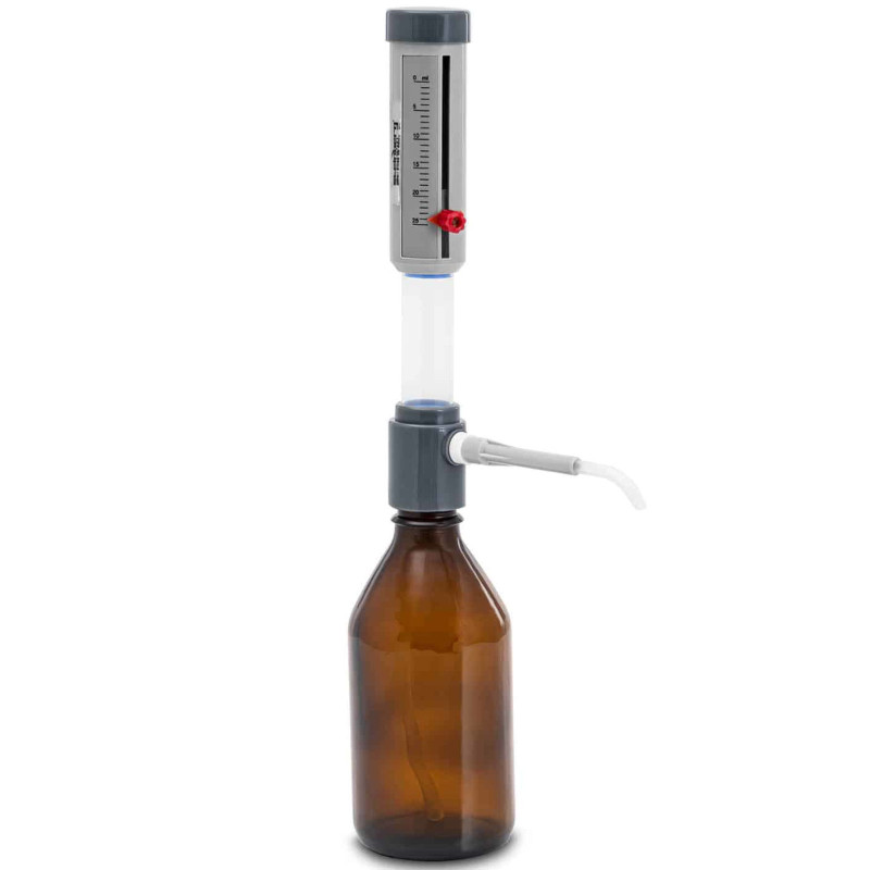 Laboratorinis buteliuko dozatorius be atbulinio vožtuvo 5-25 ml