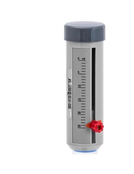 Laboratorinis buteliuko dozatorius be atbulinio vožtuvo 5-25 ml Laboratorinis buteliuko dozatorius be atbulinio vožtuvo 5-25 ml