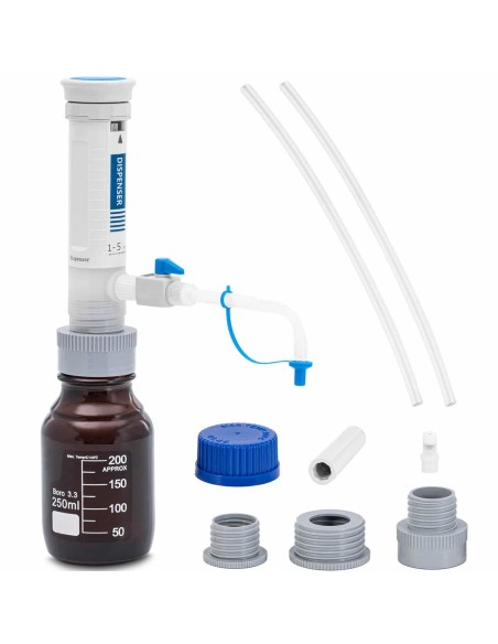 Laboratorinis buteliuko dozatorius 1-5 x 0,1 ml Laboratorinis buteliuko dozatorius 1-5 x 0,1 ml