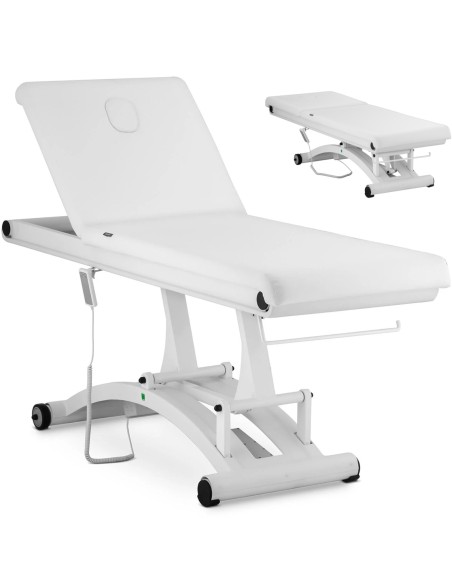 Lovos staliukas kosmetinė masažinė sofa elektrinė 200 kg TRENTO - balta Lovos staliukas kosmetinė masažinė sofa elektrinė 200 kg TRENTO - balta