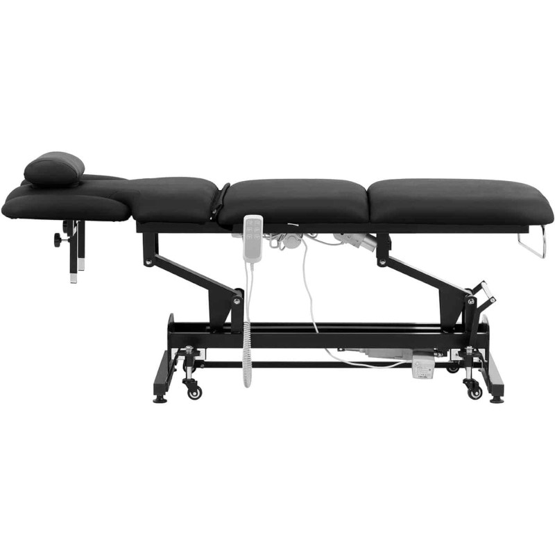 Lovos grožio stalas elektrinis masažo stalas 3 varikliai 250 kg NANTES - juodas