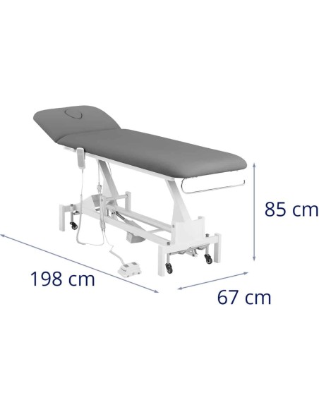 Elektrinė masažinė lova kosmetinis staliukas 1 variklis 200 kg LILLE - pilka Elektrinė masažinė lova kosmetinis staliukas 1 variklis 200 kg LILLE - pilka