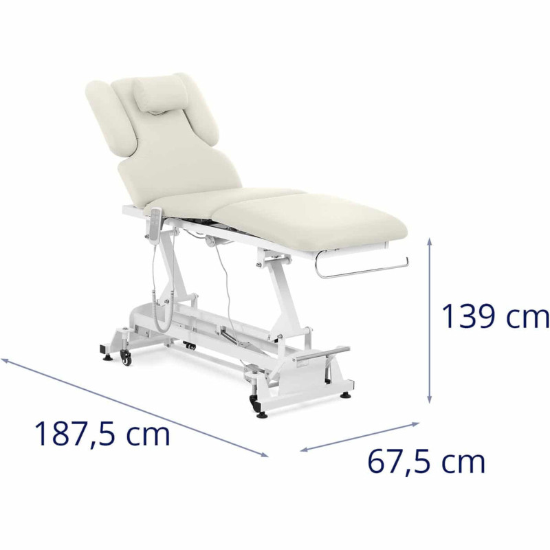 Lovos kosmetinis staliukas elektriniam masažui 3 varikliai 250 kg NANTES - smėlio spalvos