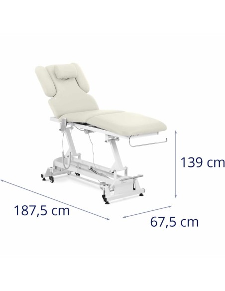 Lovos kosmetinis staliukas elektriniam masažui 3 varikliai 250 kg NANTES - smėlio spalvos Lovos kosmetinis staliukas elektriniam masažui 3 varikliai 250 kg NANTES - smėlio spalvos