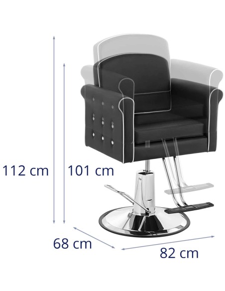 Physa TRING kosmetinė kirpyklos kėdė su kėdute - juoda Physa TRING kosmetinė kirpyklos kėdė su kėdute - juoda