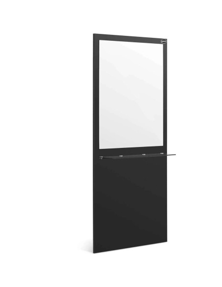 Kirpyklos konsolė su veidrodžiu ir stikline lentyna 80 x 20 x 180 cm Kirpyklos konsolė su veidrodžiu ir stikline lentyna 80 x 20 x 180 cm