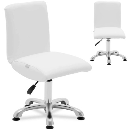 Kosmetinė pasukama kėdė su atlošu 38-52 cm LANCY - balta