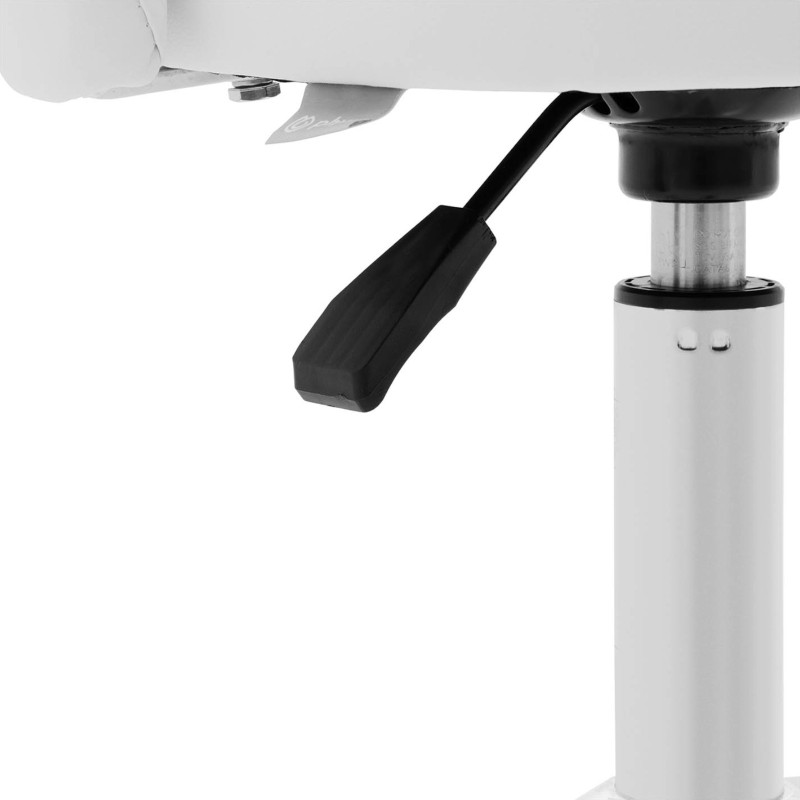 Kosmetinė pasukama kėdė su atlošu ant ratukų 43-57 cm ORBE - balta