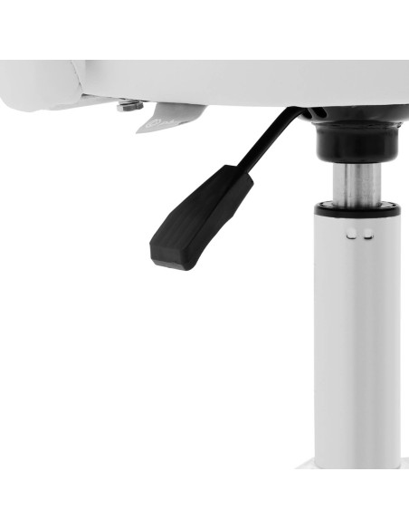 Kosmetinė pasukama kėdė su atlošu ant ratukų 43-57 cm ORBE - balta Kosmetinė pasukama kėdė su atlošu ant ratukų 43-57 cm ORBE - balta