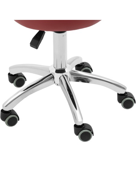 Kosmetinė pasukama kėdė su atlošu ant ratukų 46-60 cm ASCONA - kaštoninė