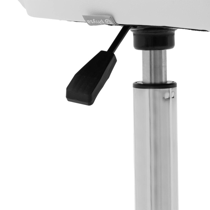 Kosmetinė pasukama kėdė su atlošu ant ratukų 49-63 cm PULLY - balta