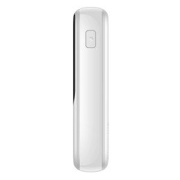 Qpow Powerbank 10000mAh integruotas USB Type-C laidas 22,5W greito įkrovimo baltas