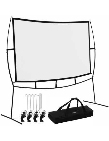 Nešiojamas grindų projekcinis ekranas 100 colių 221,4 x 124,5 cm 16:9 Nešiojamas grindų projekcinis ekranas 100 colių 221,4 x 124,5 cm 16:9
