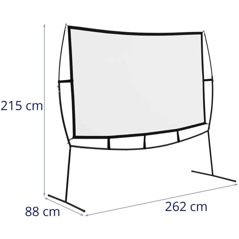 Nešiojamas grindų projekcinis ekranas 100 colių 221,4 x 124,5 cm 16:9