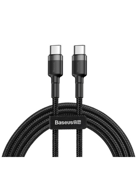 Patvarus lankstus kabelis USB-C PD PD 2.0 Laidas 60W 20V 3A QC3.0 1M juodai pilkas Patvarus lankstus kabelis USB-C PD PD 2.0 Laidas 60W 20V 3A QC3.0 1M juodai pilkas