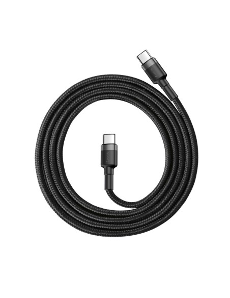Patvarus lankstus kabelis USB-C PD PD 2.0 Laidas 60W 20V 3A QC3.0 1M juodai pilkas Patvarus lankstus kabelis USB-C PD PD 2.0 Laidas 60W 20V 3A QC3.0 1M juodai pilkas