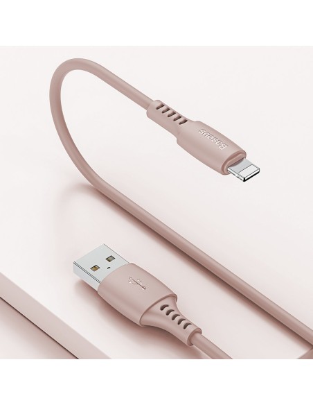 Kabelis USB laidas Iphone Lightning 2.4A 1.2m rožinis Kabelis USB laidas Iphone Lightning 2.4A 1.2m rožinis