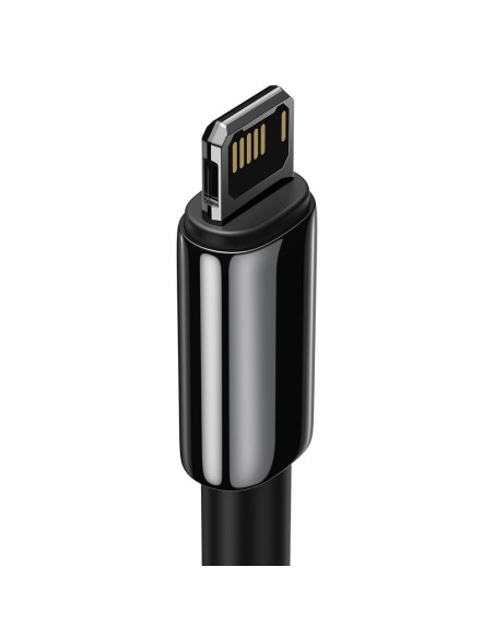 Tvirtas kabelis pintas USB laidas Iphone Lightning 2.4 A 2 m juodas Tvirtas kabelis pintas USB laidas Iphone Lightning 2.4 A 2 m juodas