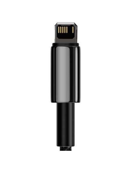 Tvirtas kabelis pintas USB laidas Iphone Lightning 2.4 A 2 m juodas Tvirtas kabelis pintas USB laidas Iphone Lightning 2.4 A 2 m juodas