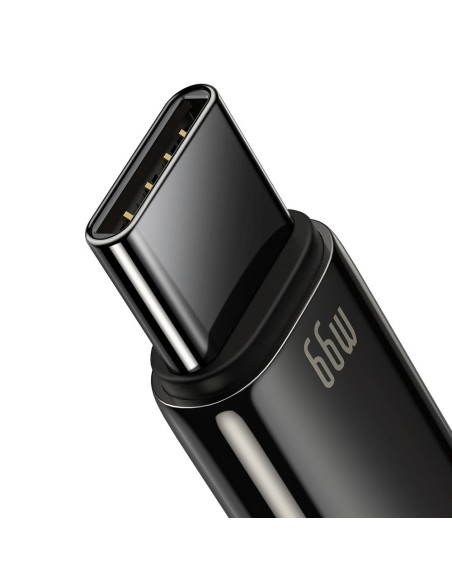 Tvirtas pintas kabelis USB USB-C 66 W 2m juodas Tvirtas pintas kabelis USB USB-C 66 W 2m juodas