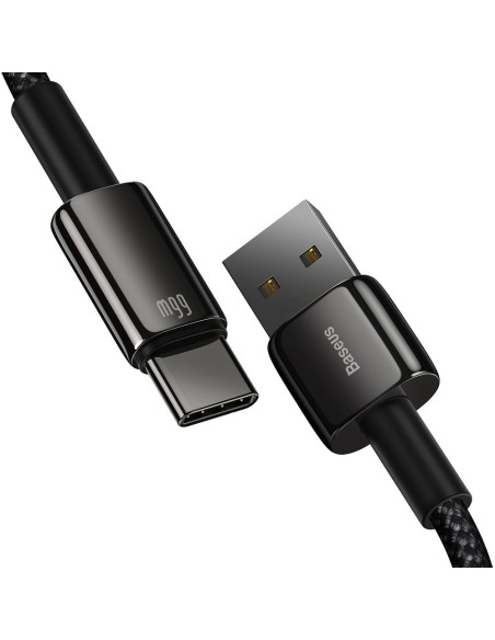 Tvirtas pintas kabelis USB USB-C 66 W 2m juodas Tvirtas pintas kabelis USB USB-C 66 W 2m juodas