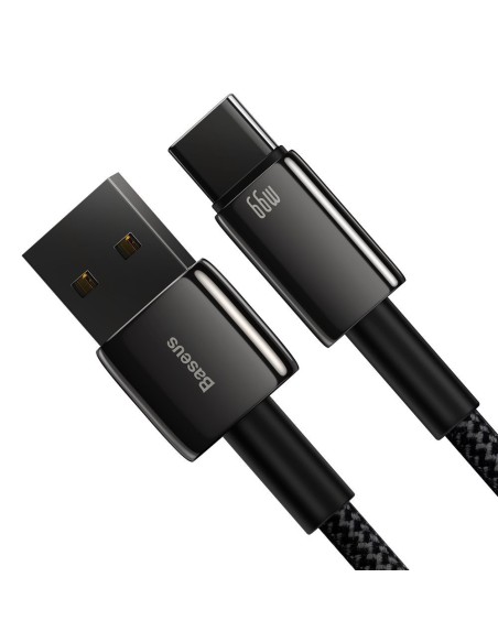 Tvirtas pintas kabelis USB USB-C 66 W 2m juodas Tvirtas pintas kabelis USB USB-C 66 W 2m juodas
