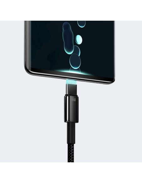 Tvirtas pintas kabelis USB USB-C 66 W 2m juodas Tvirtas pintas kabelis USB USB-C 66 W 2m juodas