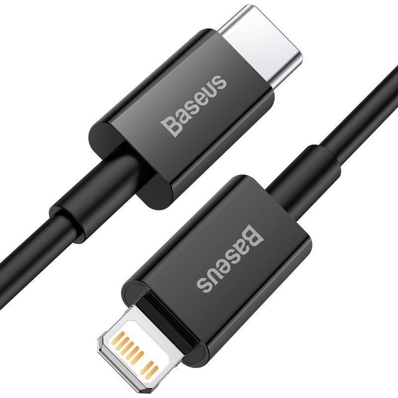 Puikus kabelis USB-C laidas iPhone Lightning greitam įkrovimui 20W 1m juodas
