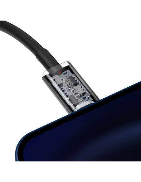 Puikus kabelis USB-C laidas iPhone Lightning greitam įkrovimui 20W 1m juodas Puikus kabelis USB-C laidas iPhone Lightning greitam įkrovimui 20W 1m juodas