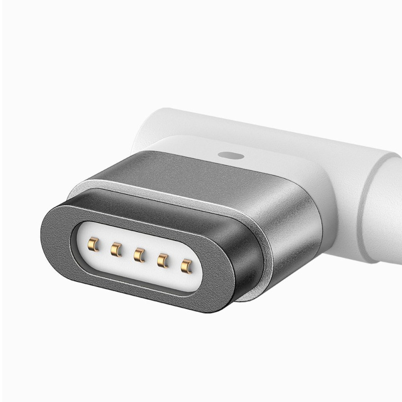 Kampinis magnetinis maitinimo laidas skirtas MacBook Power L formos USB-C 60W 2m baltas